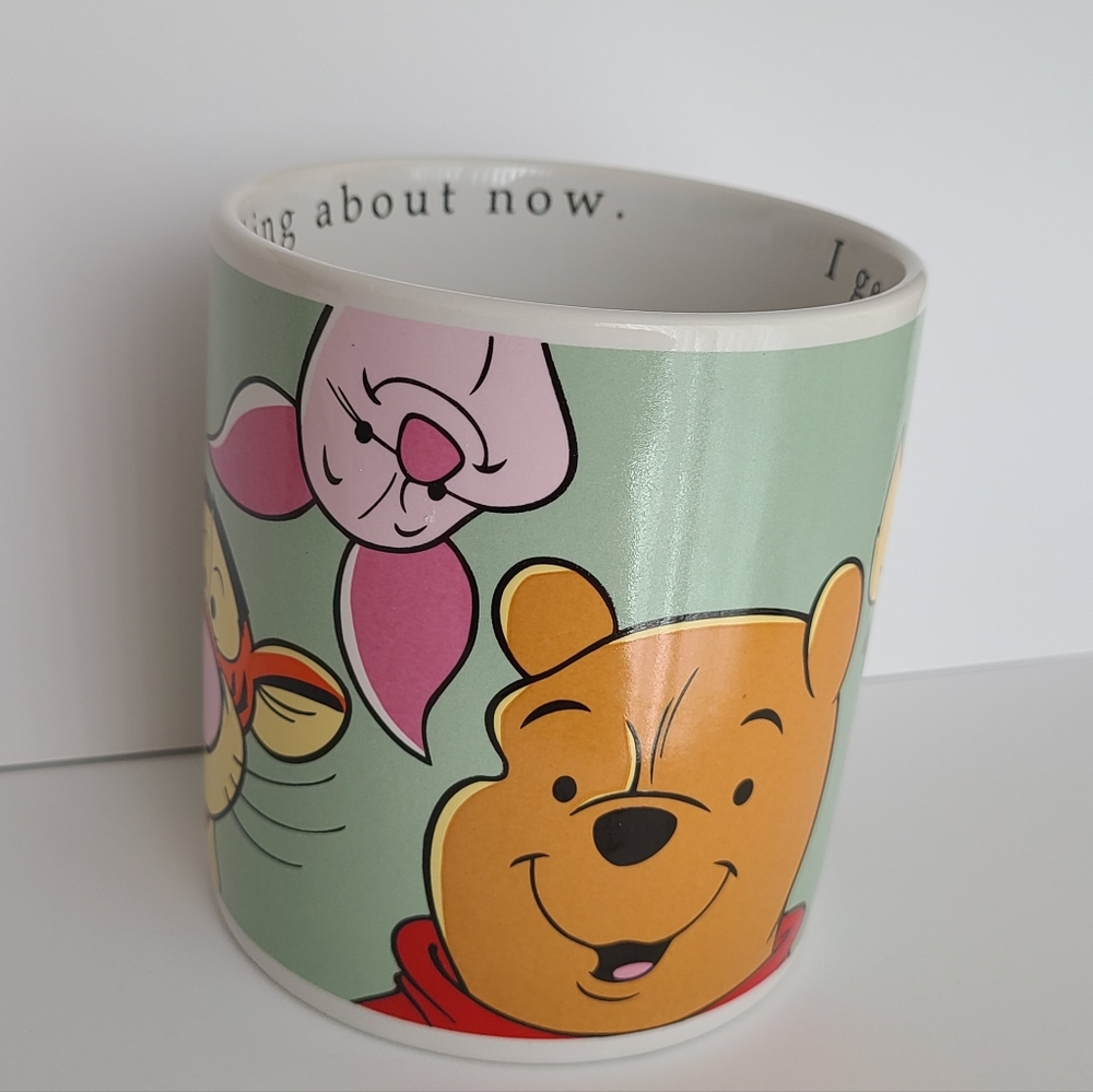 Disney Store Winnie the Pooh Piglet Tigger Sage Green Large Collectible Mug